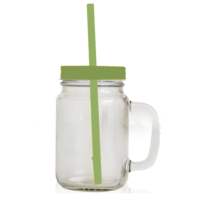 Mug Vidrio Accesorio Pitillo