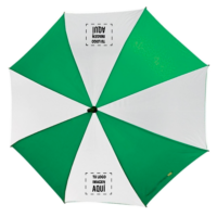 Sombrilla Bicolor Verde Y Blanca