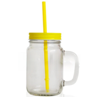 Mug Vidrio Accesorio Pitillo