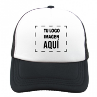 Gorra Negra Frente Blanco