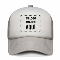 Gorra Gris Frente Blanco