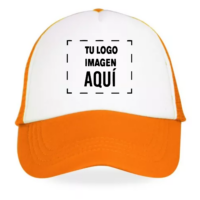 Gorra Naranja Frente Blanco